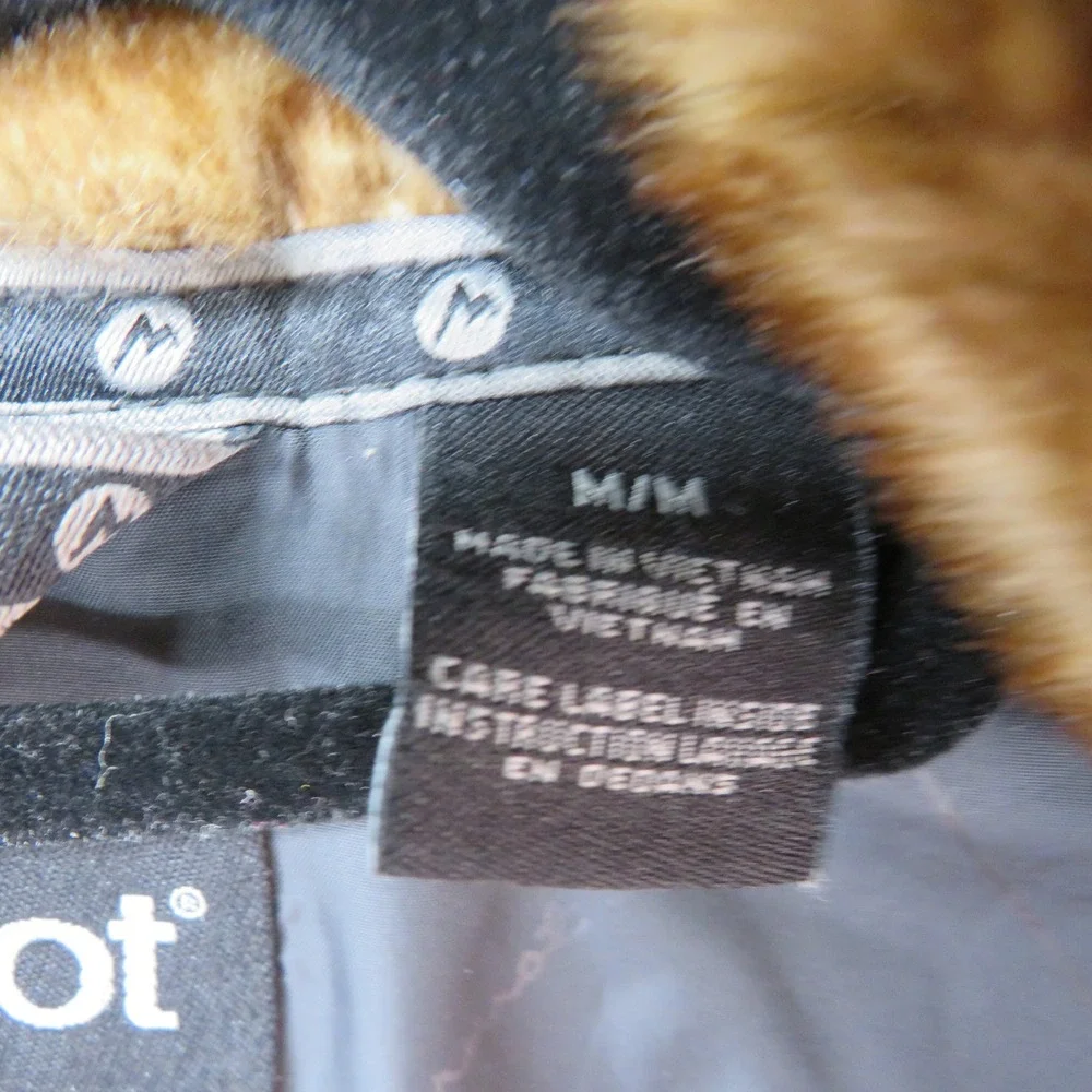 Marmot Womens Gray Quilted Faux Fur Collar Puffer Jacket A90370 Medium